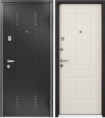 Дверь входная Super Omega 10 Черный шелк RP3 Перламутр белый RS7 1