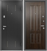 Дверь входная Super Omega 10 Черный шелк RP3 Орех грецкий RS7 1