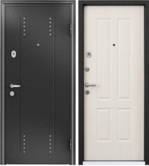 Дверь входная Super Omega 10 Черный шелк RP3 Перламутр белый RS7