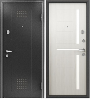 Дверь входная Super Omega 10 Черный шелк RP1 Перламутр белый RS2