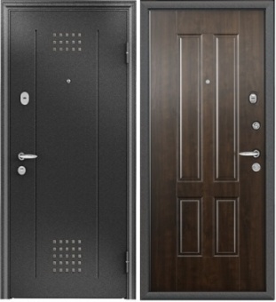 Дверь входная Super Omega 10 Черный шелк RP1 Орех грецкий RS7